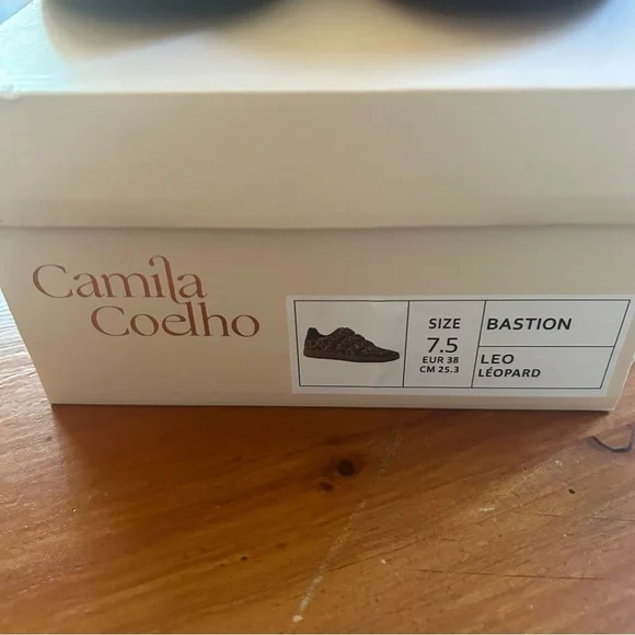 NWT Camila Coelho Bastion Leo 7.5 Sneakers Leopard Print Trendy Street Style - Picture 9 of 10
